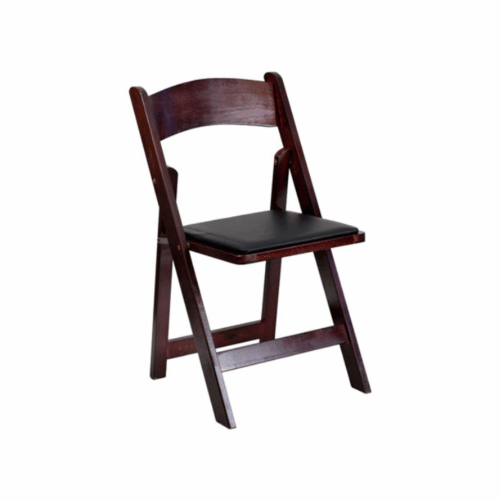 Cherry Wood Padded Folding Chair