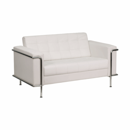 White Framed Loveseat