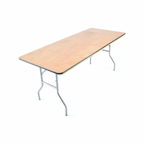6' x 30" Wood Top Table