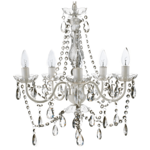 Medium White Chandelier