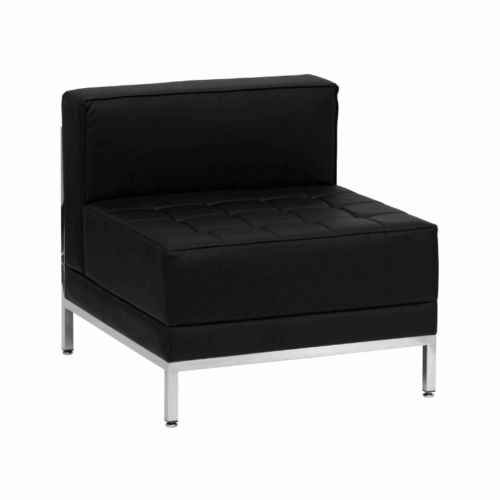 Black Leather Lounge Chair