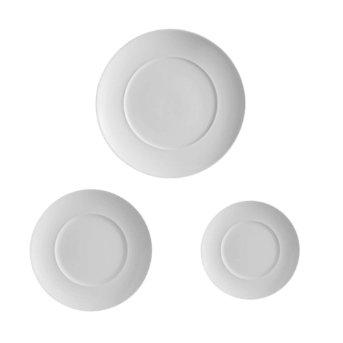White Embossed Plates