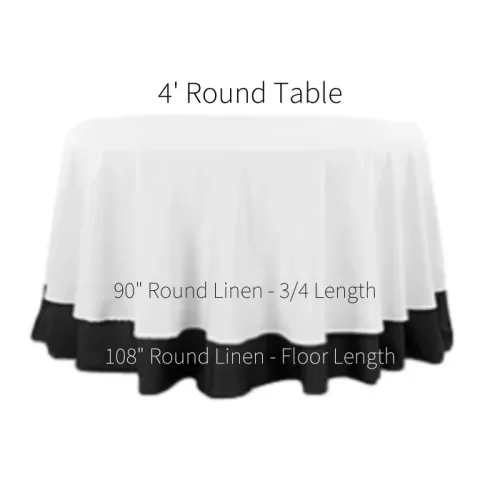 4' Round Table Sizing