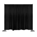 8' Black Pipe And Drape