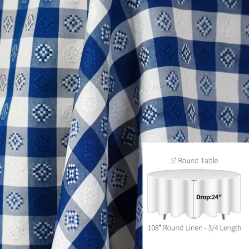 Blue & White Gingham 108