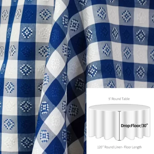 Blue And White Gingham 120