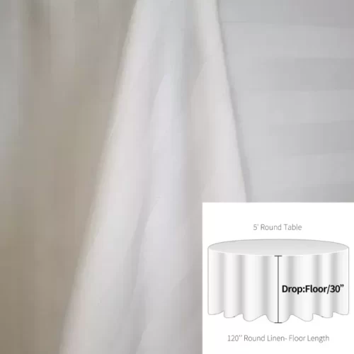 Ivory Satin Stripe 120