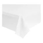 White Plastic Table Cloth