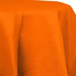 Orange Round Plastic Table Cloth