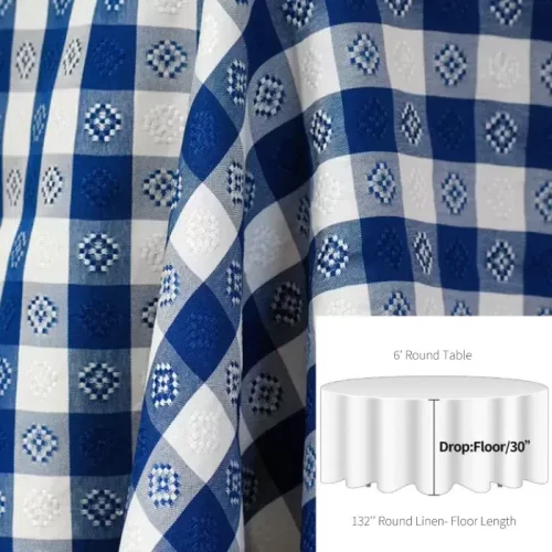 Blue And White Gingham 132