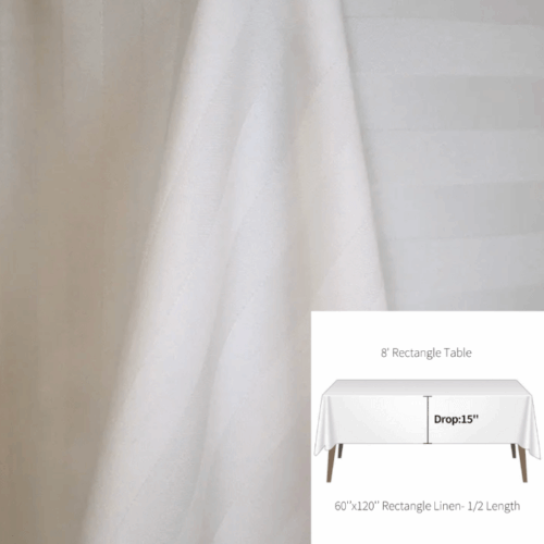 Ivory Satin Stripe 60x120