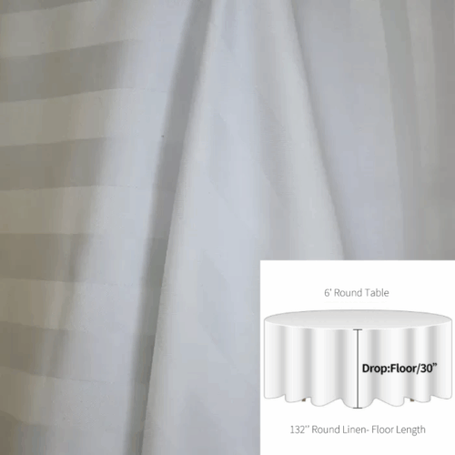 White Satin Stripe 132