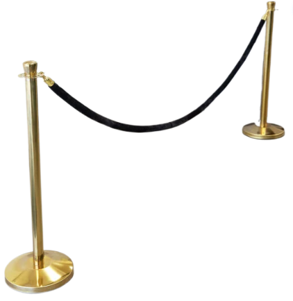Gold Stanchion White Background