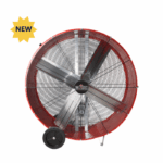 42in Red Floor Fan With Wheels New Product Star
