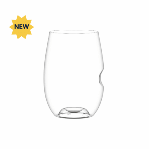 12oz Glass Stemless Wine W Thumb Notch New Product Star