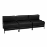 Black Leather Lounge Sofa