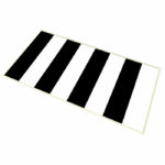 12x24 Black & White Striped